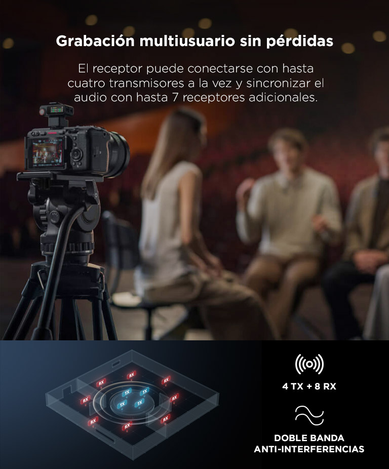 Microfono Inalambrico DJI Mic 3 1 TX 1 RX Alcance 400 Metros Bluetooth 5.4 Audio Omnidireccional - Imagen 4