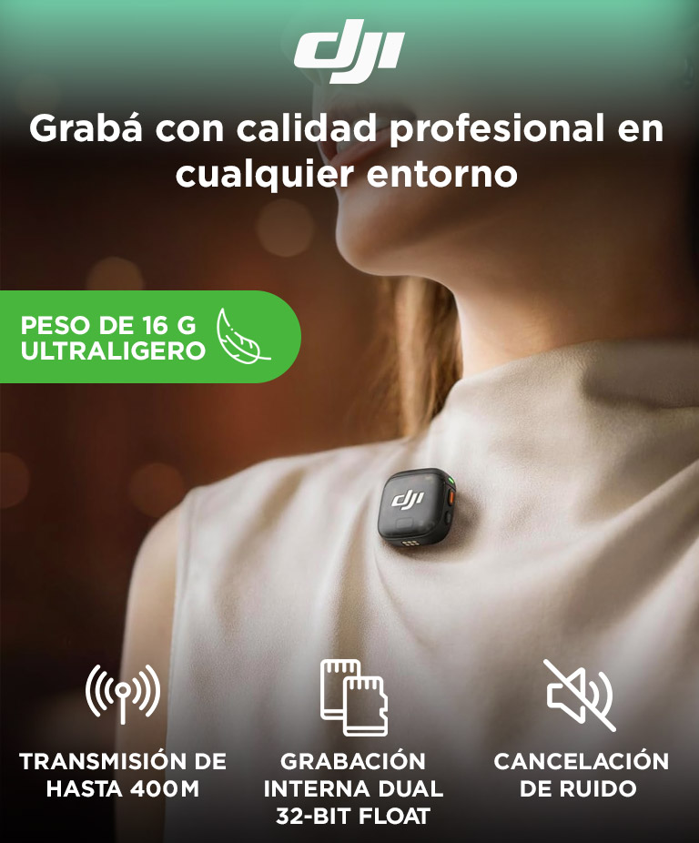Transmisor DJI Mic 3 Inalambrico Omnidireccional Bluetooth 5.4 Alcance 400 Metros Bateria 137mAh Autonomia 8 Horas - Imagen 2