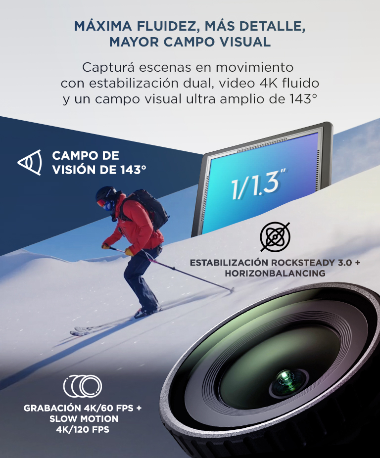 Camara Deportiva DJI Osmo Nano 128GB, 4K Con Un Sensor de 1/1.3, Video Con Campo De Vision Amplio De 143°, Camara Magnetica POV - Imagen 3