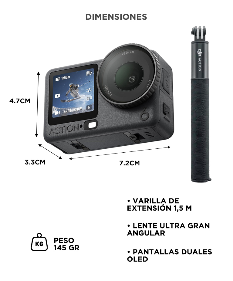 Camara Deportiva DJI Osmo Action 6 Combo Aventura - Imagen 6