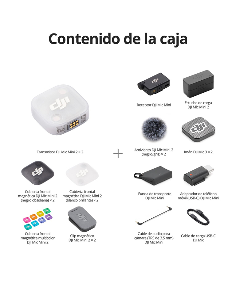 Microfono Inalambrico DJI Mic Mini 2 Dual 2 Transmisores 1 Receptor Estuche De Carga Bluetooth 53 Hasta 115 Horas - Imagen 7
