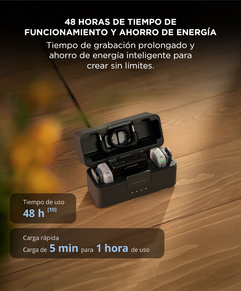 Microfono Inalambrico DJI Mic Mini 2 1 Tx 1 Rx Bluetooth 53 Autonomia Hasta 115 Horas Ultraliviano - Imagen 4