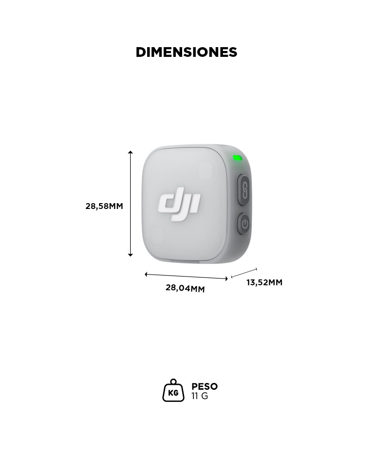 Microfono Inalambrico DJI Mic Mini 2 1 Tx 1 Rx Bluetooth 53 Autonomia Hasta 115 Horas Ultraliviano - Imagen 5