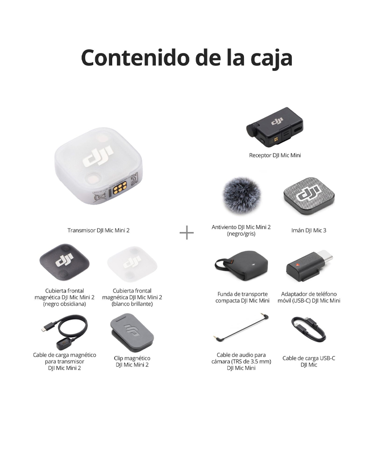 Microfono Inalambrico DJI Mic Mini 2 1 Tx 1 Rx Bluetooth 53 Autonomia Hasta 115 Horas Ultraliviano - Imagen 6