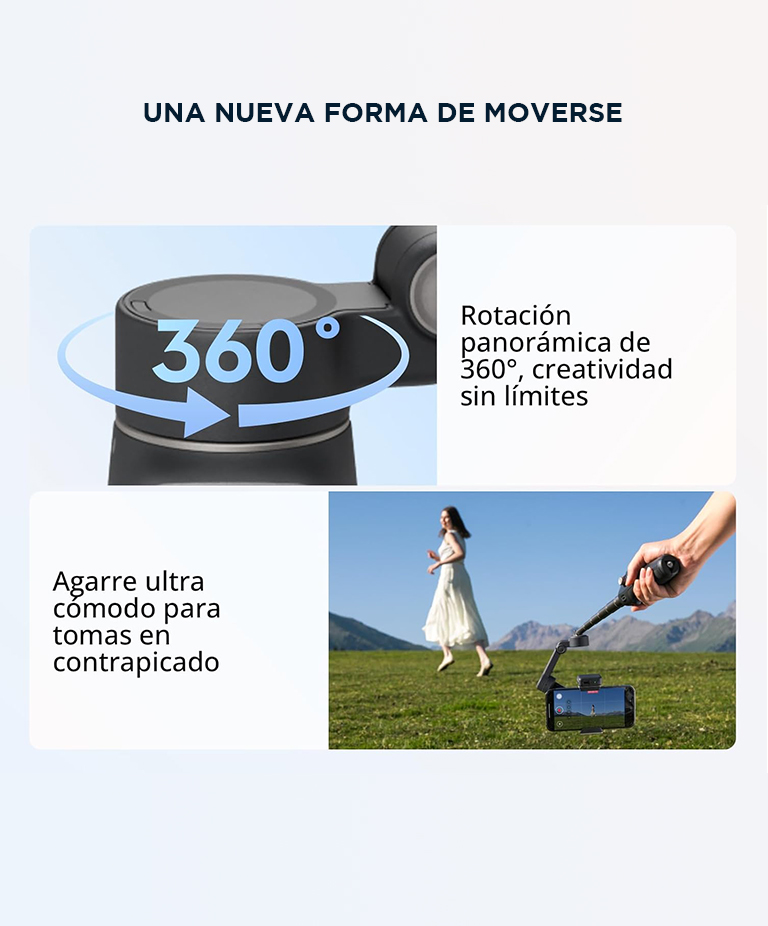 Estabilizador DJI Osmo Mobile 8 Bluetooth 5.3 Varilla De Extension Integrada Tripode Incorporado - Imagen 3