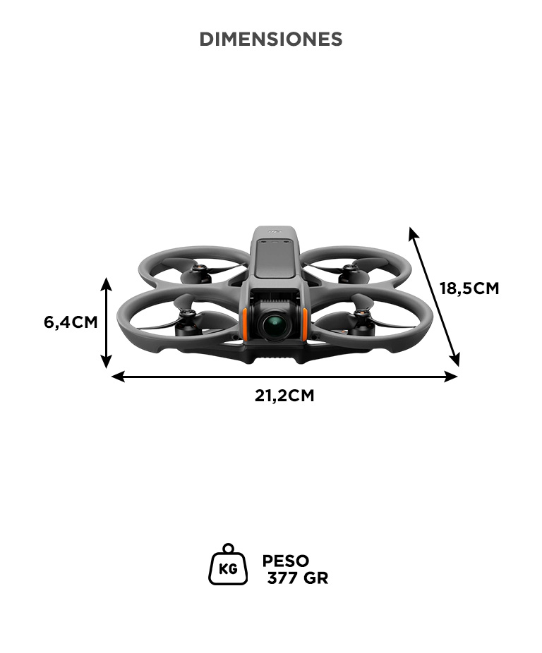 DJI Avata 2 (Solo el dron), FPV con cámara 4K, Vuelo Inmersivo, Protector de Hélices Integrado, Sencillo Flip/Roll, Campo de Visión Superamplio de 155° - Imagen 6