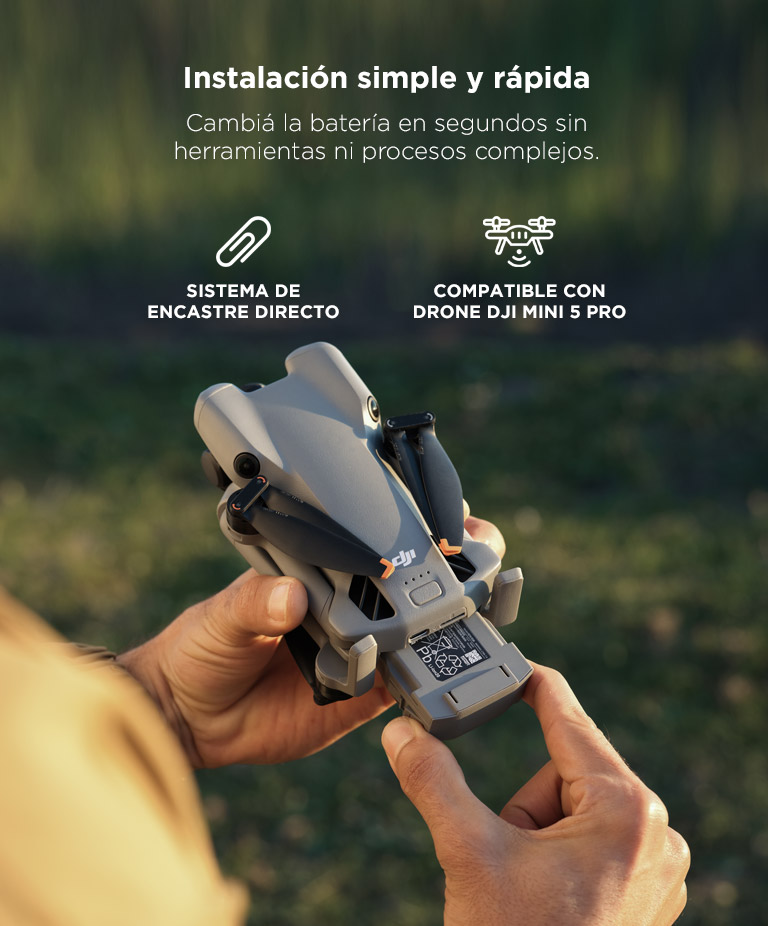 Batería De Vuelo Inteligente Plus DJI Mini 5 Pro (52 Minutos De Vuelo) - Imagen 4