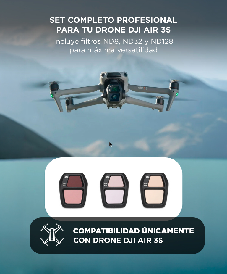 Juego De Filtros ND Para DJI Air 3S (ND8/32/128) - Imagen 3