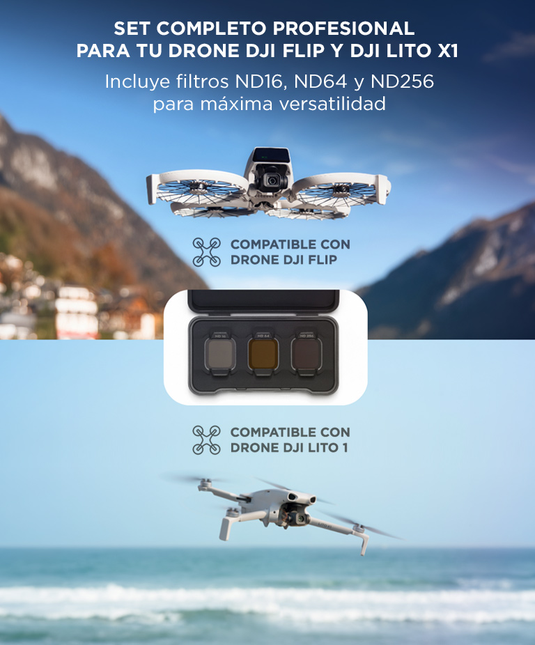 Juego De Filtros ND Para DJI Flip/Lito Series (ND16/64/256) - Imagen 3