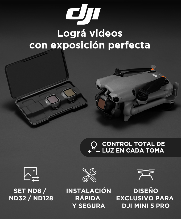 Juego De Filtros ND Para DJI Mini 5 Pro (ND8/32/128) - Imagen 2