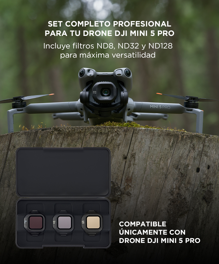 Juego De Filtros ND Para DJI Mini 5 Pro (ND8/32/128) - Imagen 3