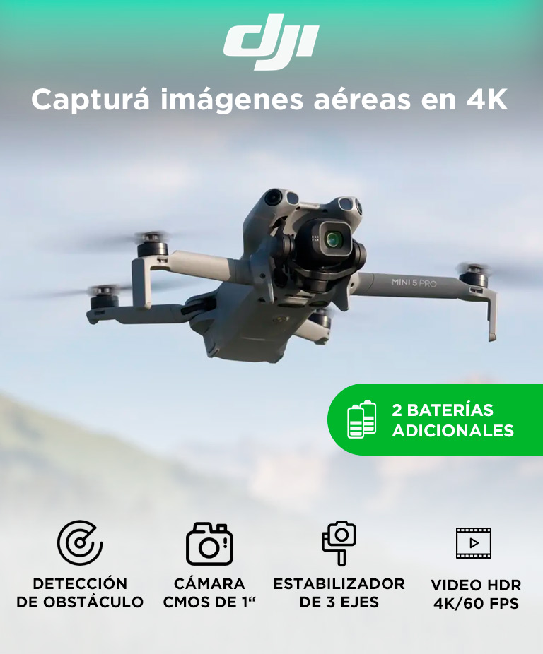 Dron DJI Mini 5 Pro Combo Vuela Más Control Remoto RC 2 - Imagen 2
