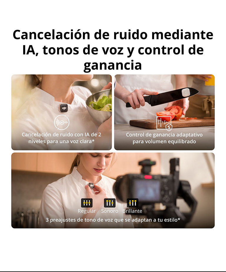 Mic Mini 2S DJI Transmisor, Cancelación De Ruido Con IA - Imagen 4