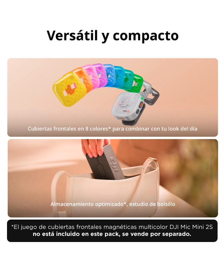 Mic Mini 2S DJI Transmisor, Cancelación De Ruido Con IA - Imagen 5