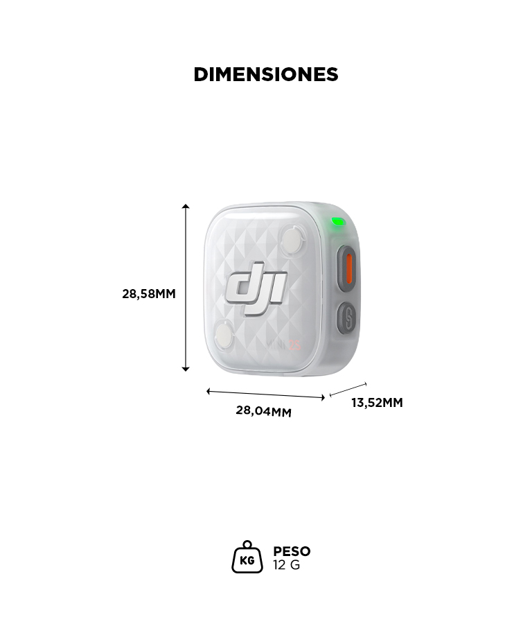 Mic Mini 2S DJI Transmisor, Cancelación De Ruido Con IA - Imagen 6