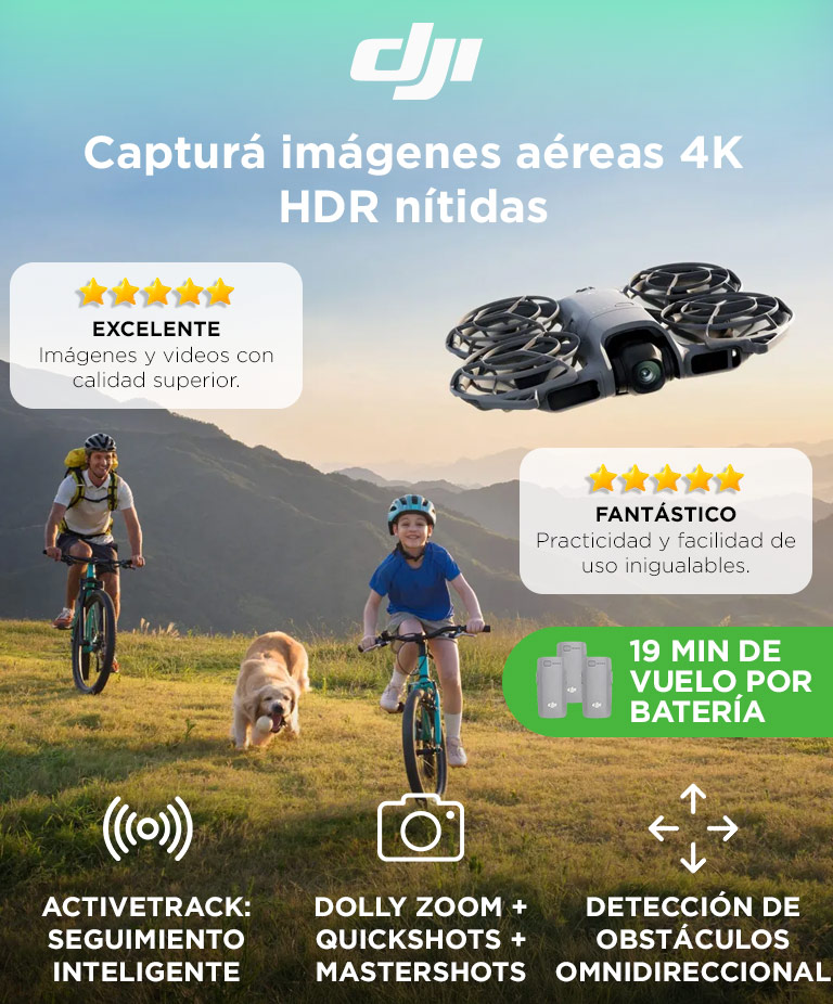 Drone DJI Neo 2 Control Remoto RC-N3 Combo Vuela Más 3 Baterías - Imagen 2
