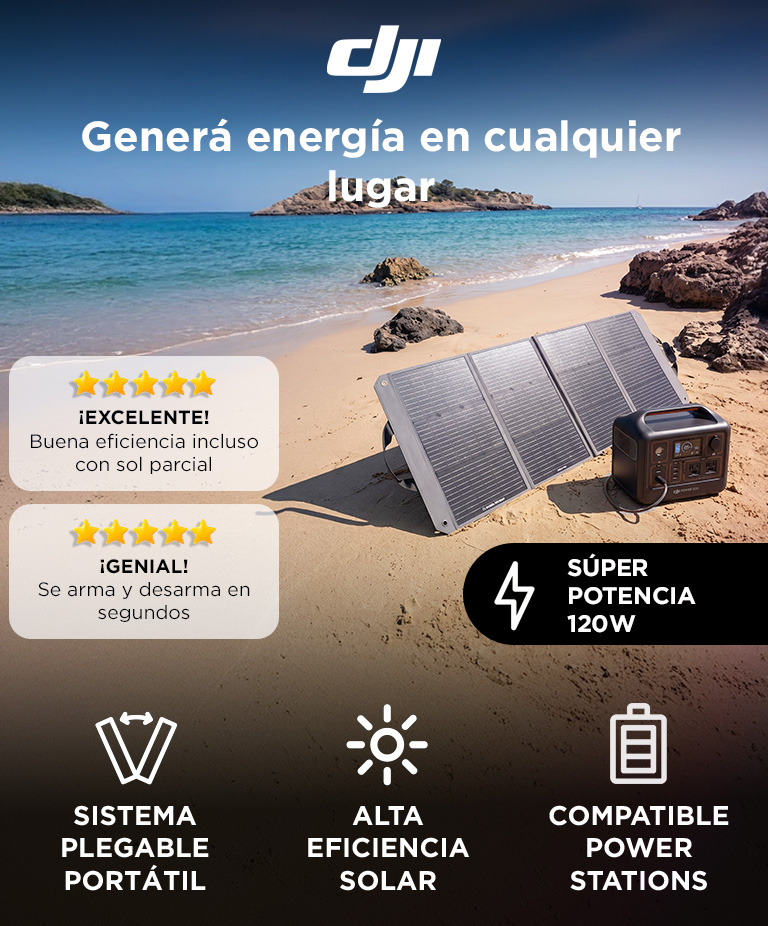 Panel Solar Portatil Zignes 120W DJI IP65 Plegable Compatible DJI Power 500 1000 2000 Energia Solar - Imagen 2